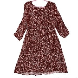 Isabel Maternity Women's Sz XL Rusty V-Neck 3/4 Sleeve Shift Pullover Dress